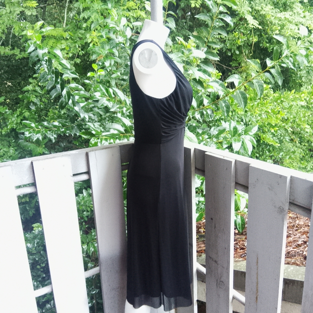 Vivienne Tam Empire Waist Babydoll Nylon Mesh Black Dress 2 - Picture 3 of 10